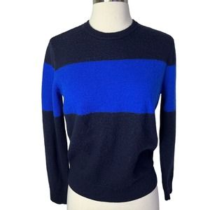 Calvin Klein | Blue European Yarn Crew Neck Sweater Wool Blend Size M